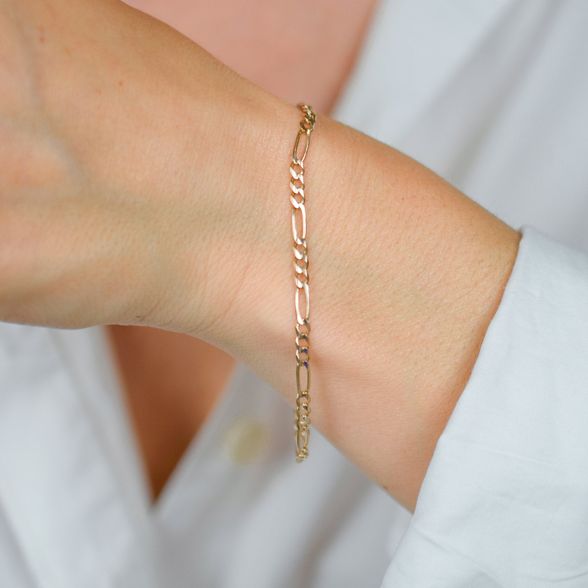 vintage gold figaro bracelet 