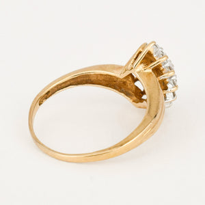 vintage gold  dreamy cluster ring 