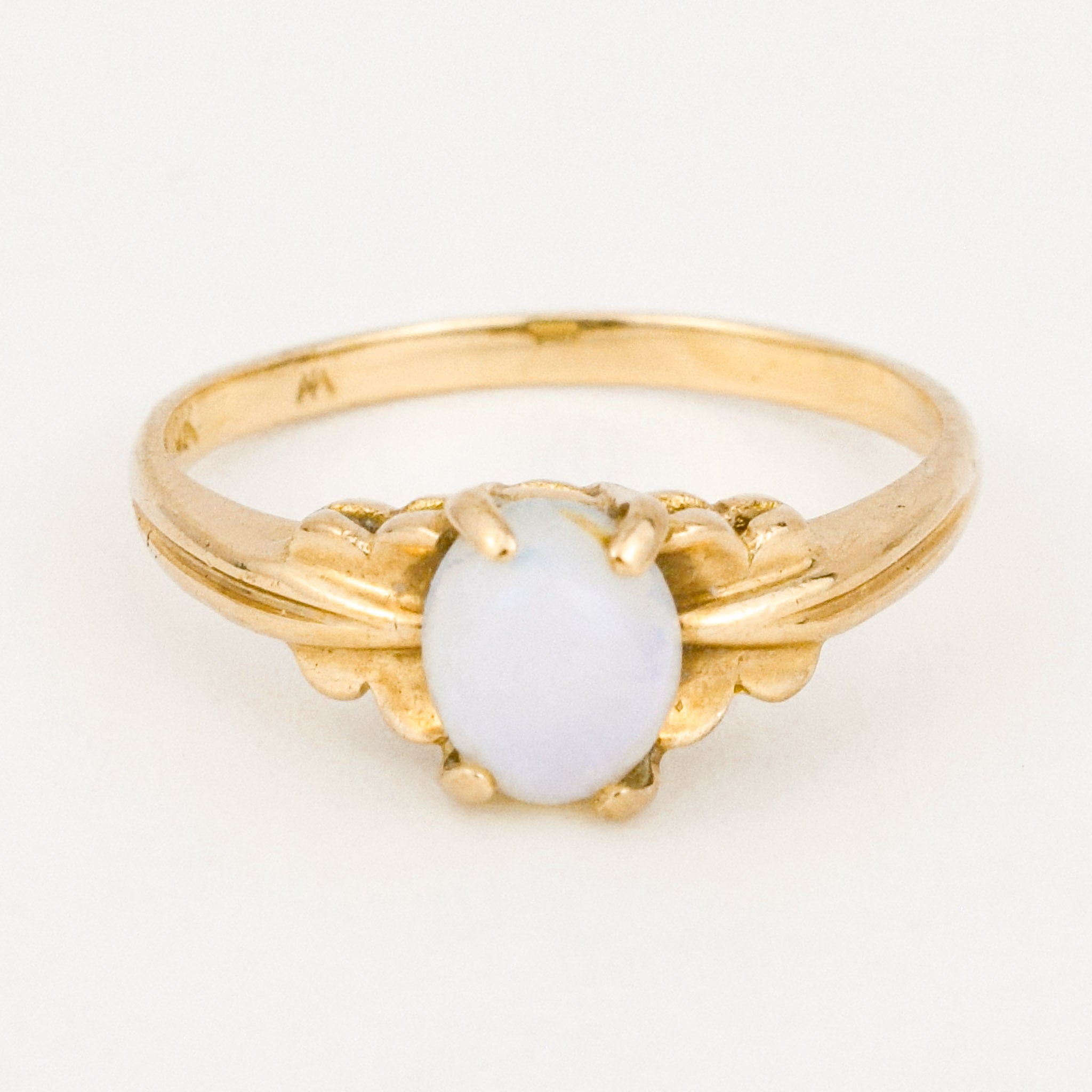 vintage gold opal ring 