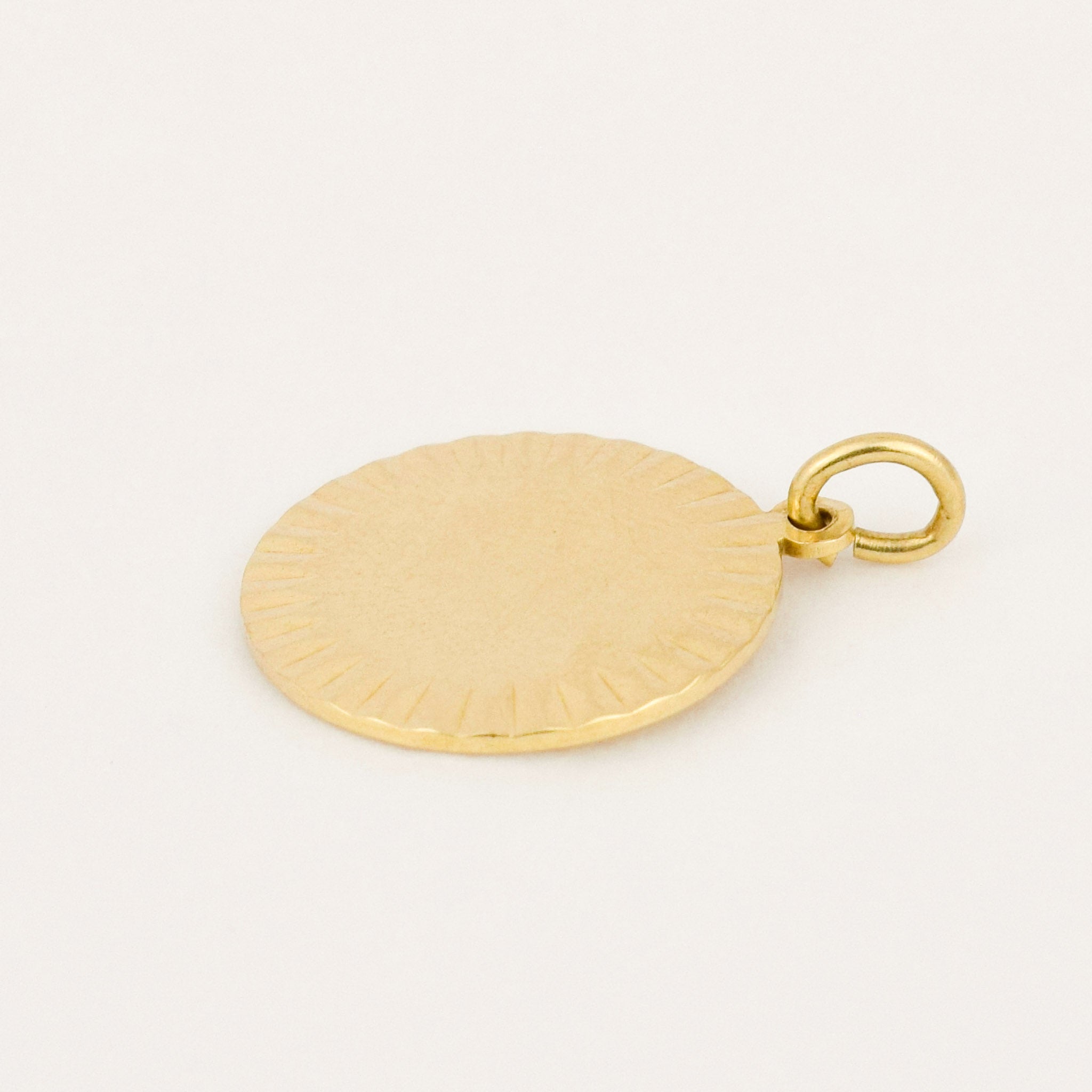vintage gold blank medallion charm
