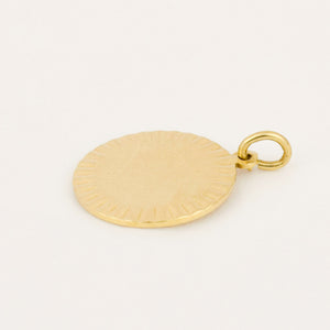 vintage gold blank medallion charm