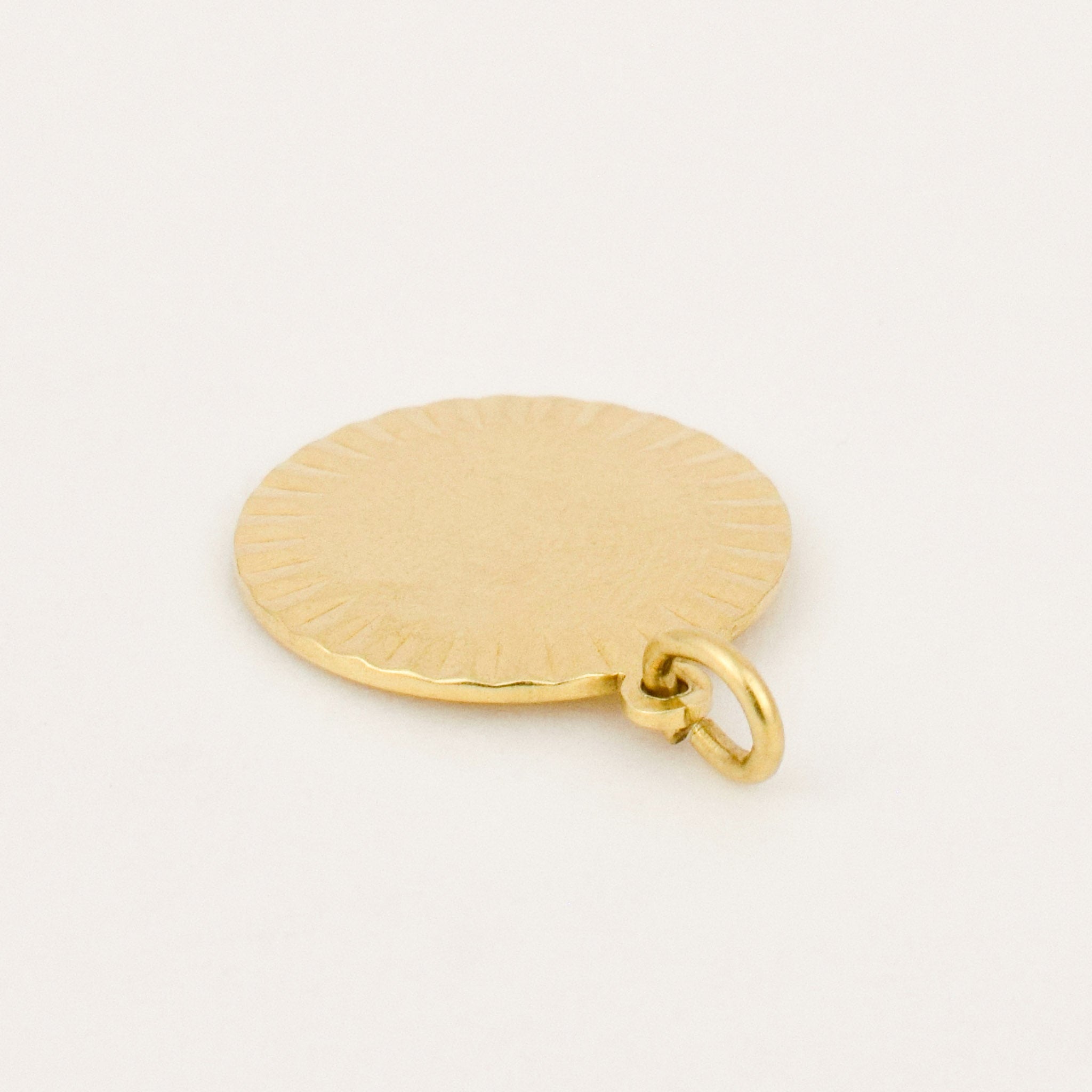 vintage gold blank medallion charm