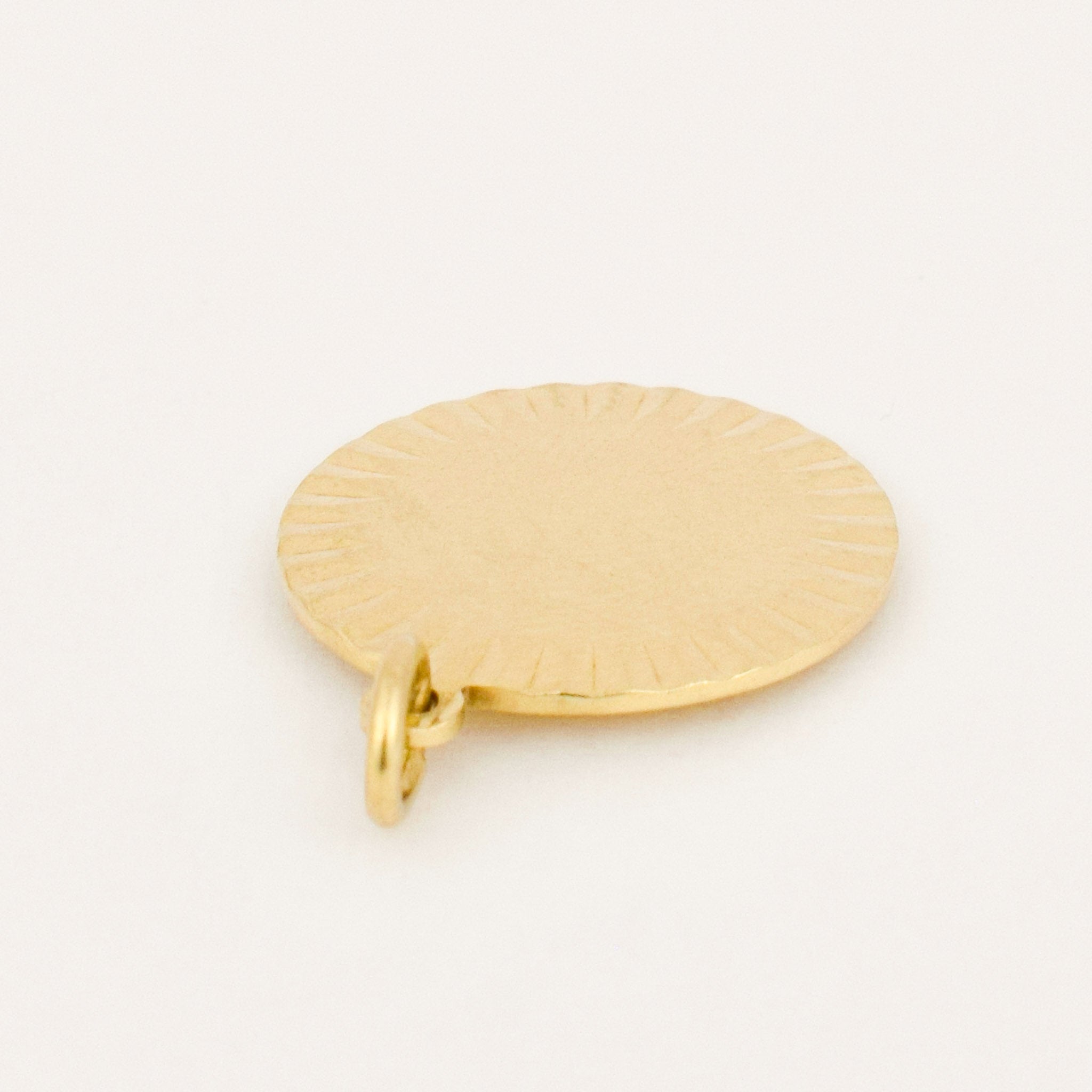 vintage gold blank medallion charm