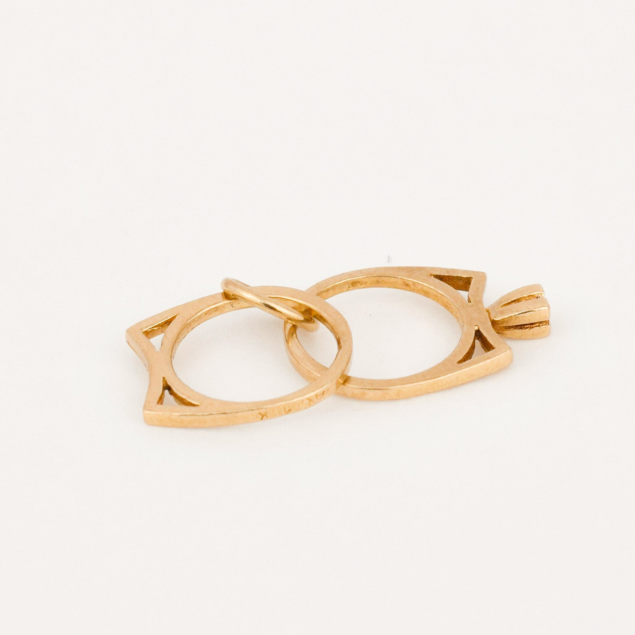 vintage gold wedding ring charm