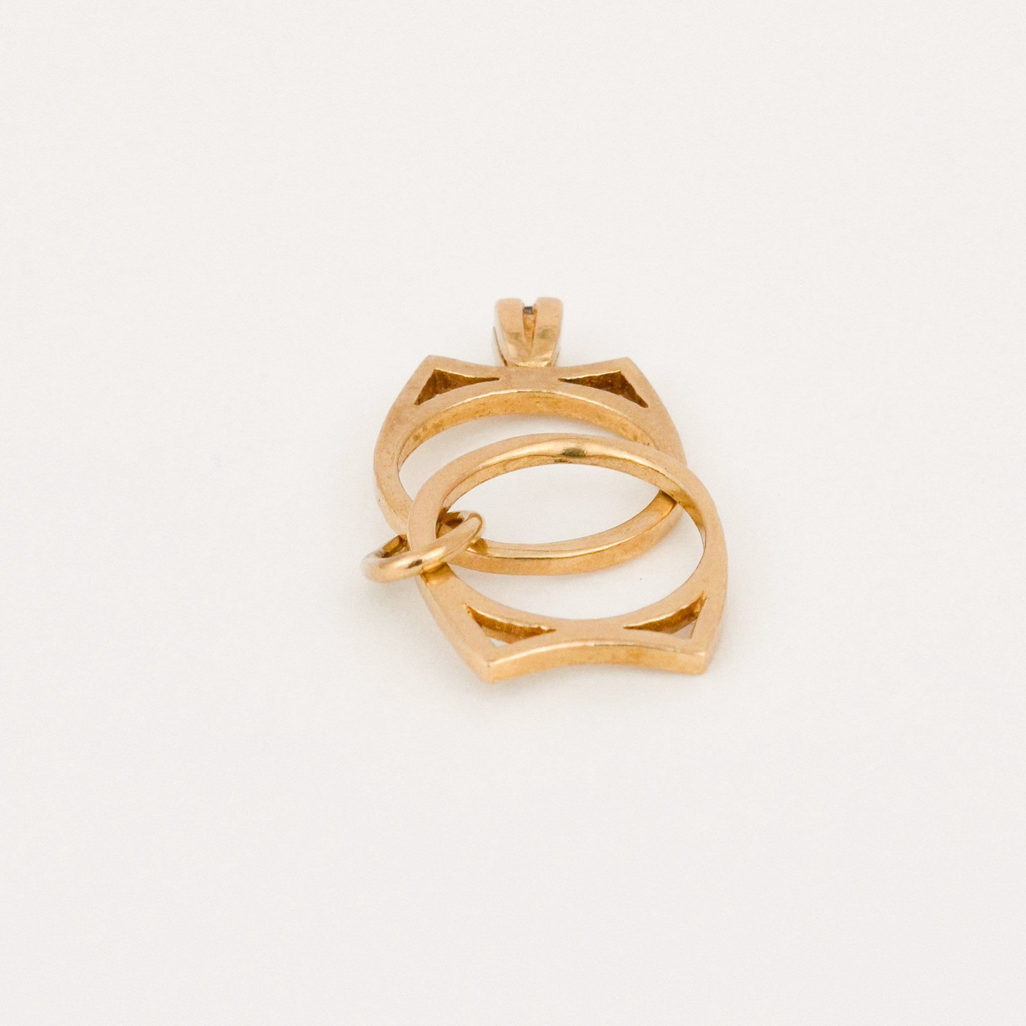 vintage gold wedding ring charm