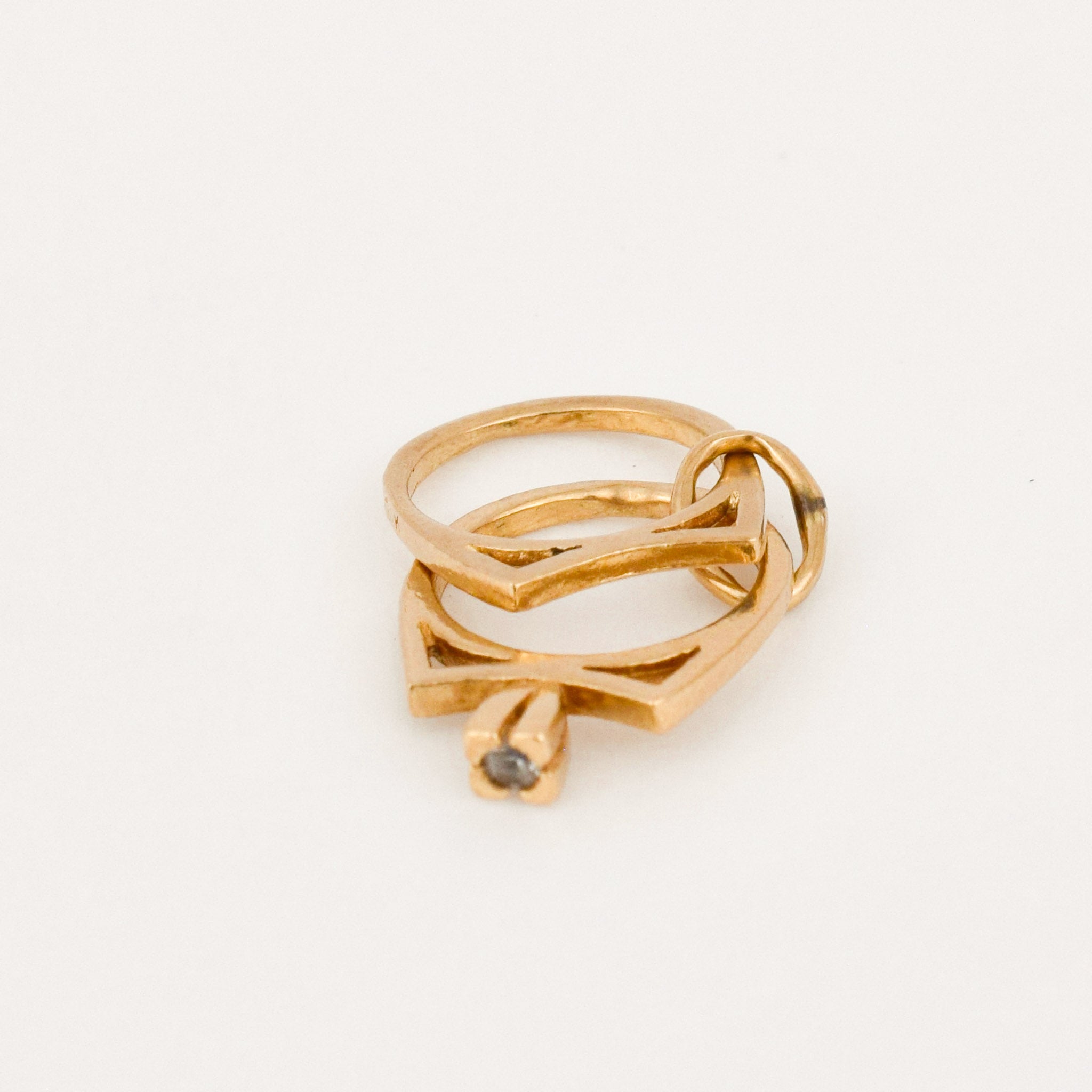 vintage gold wedding ring charm