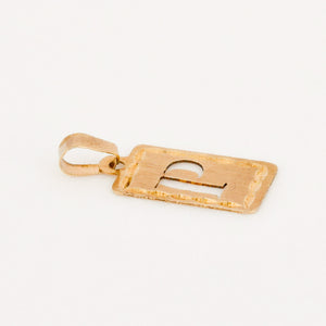 vintage 'p' charm pendant 