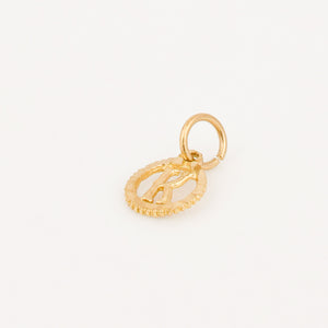 vintage gold 'k' charm 