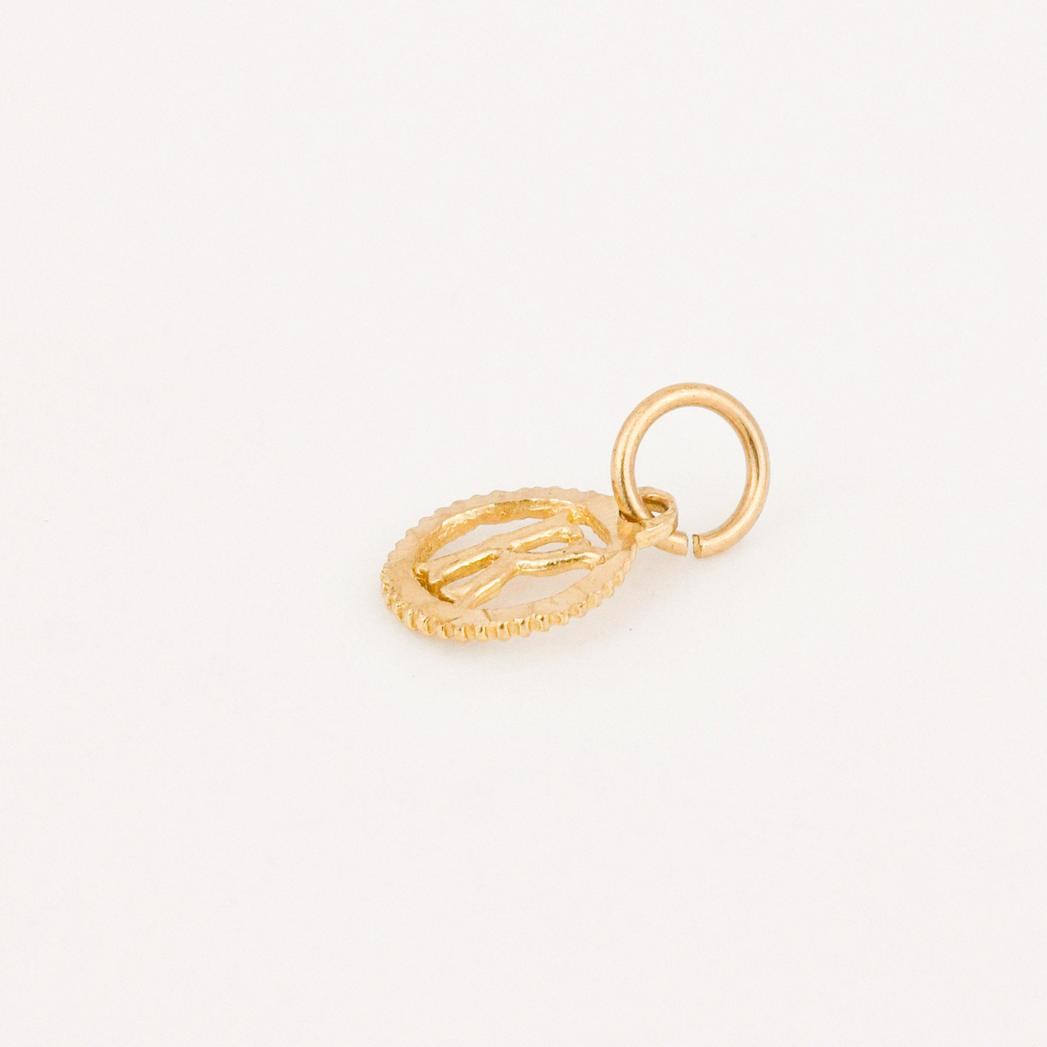 vintage gold 'k' charm 