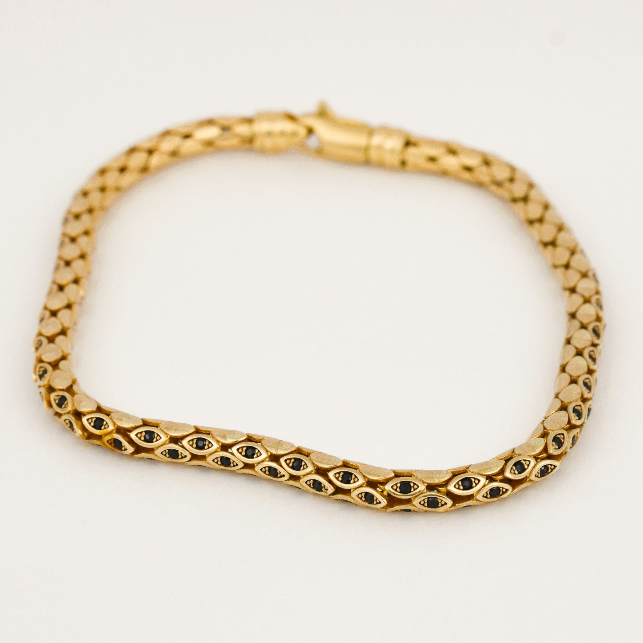 vintage 7.5' Sapphire Wheat Link Bracelet 
