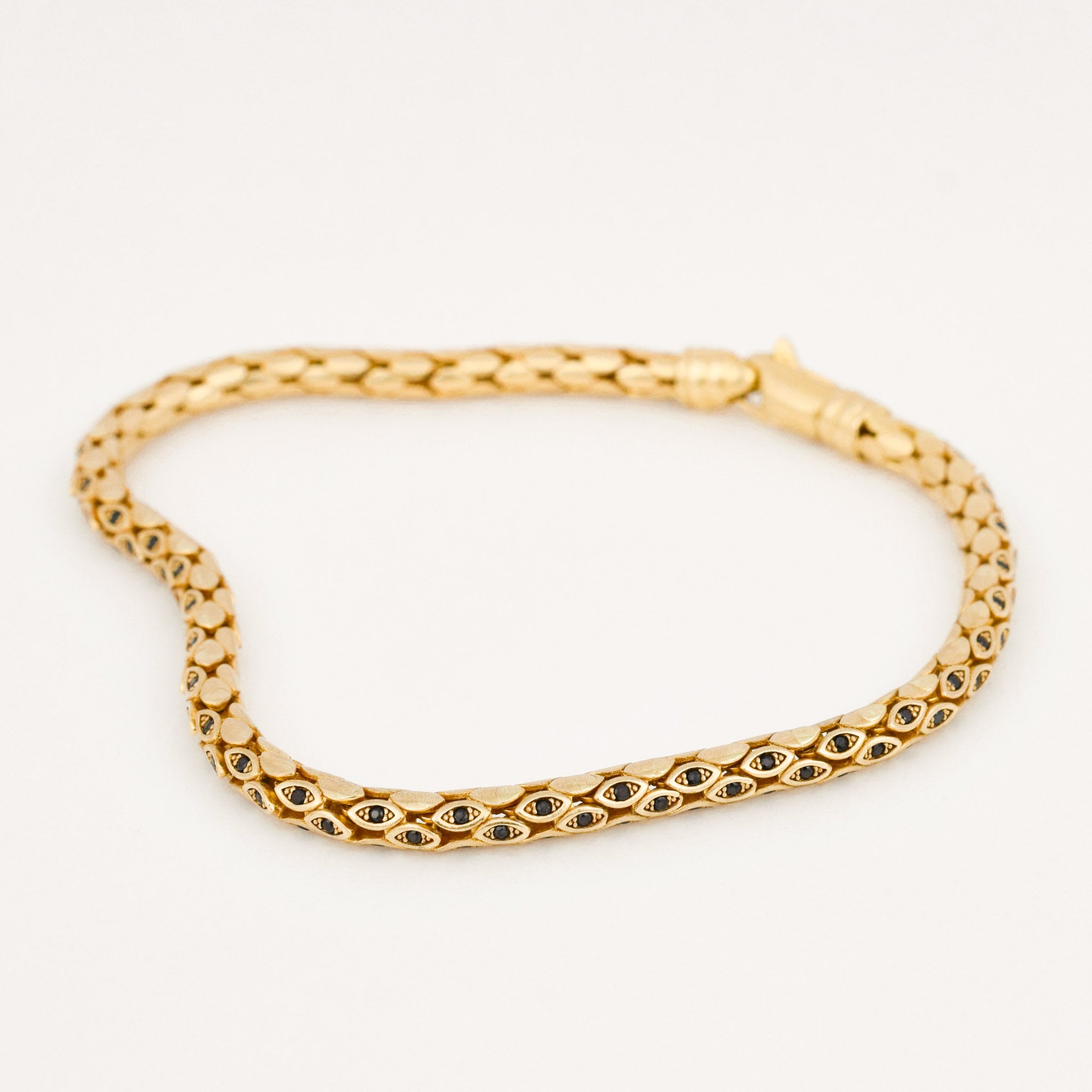 vintage 7.5' Sapphire Wheat Link Bracelet 