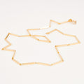 vintage gold bar link necklace