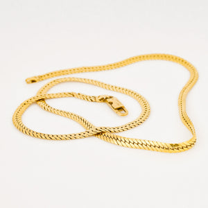 vintage 18k gold herringbone necklace 