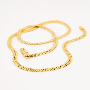 vintage 18k gold herringbone necklace 