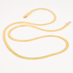 vintage gold 14k yellow herringbone necklace 