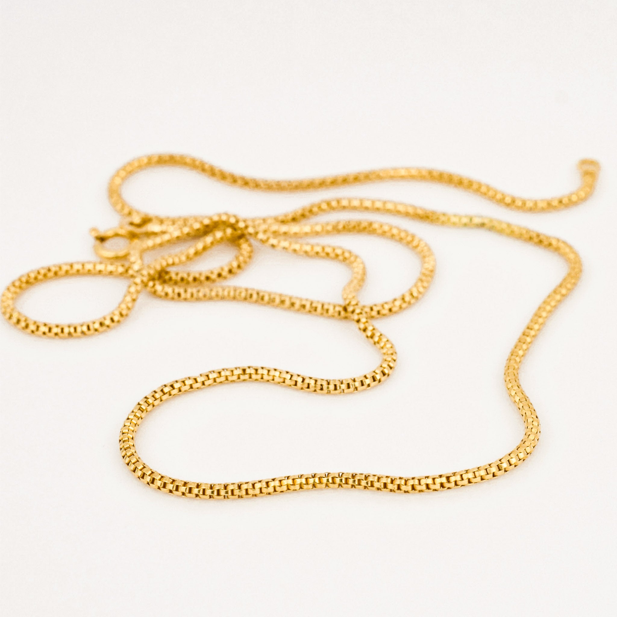vintage 22" Wheat Link Necklace 