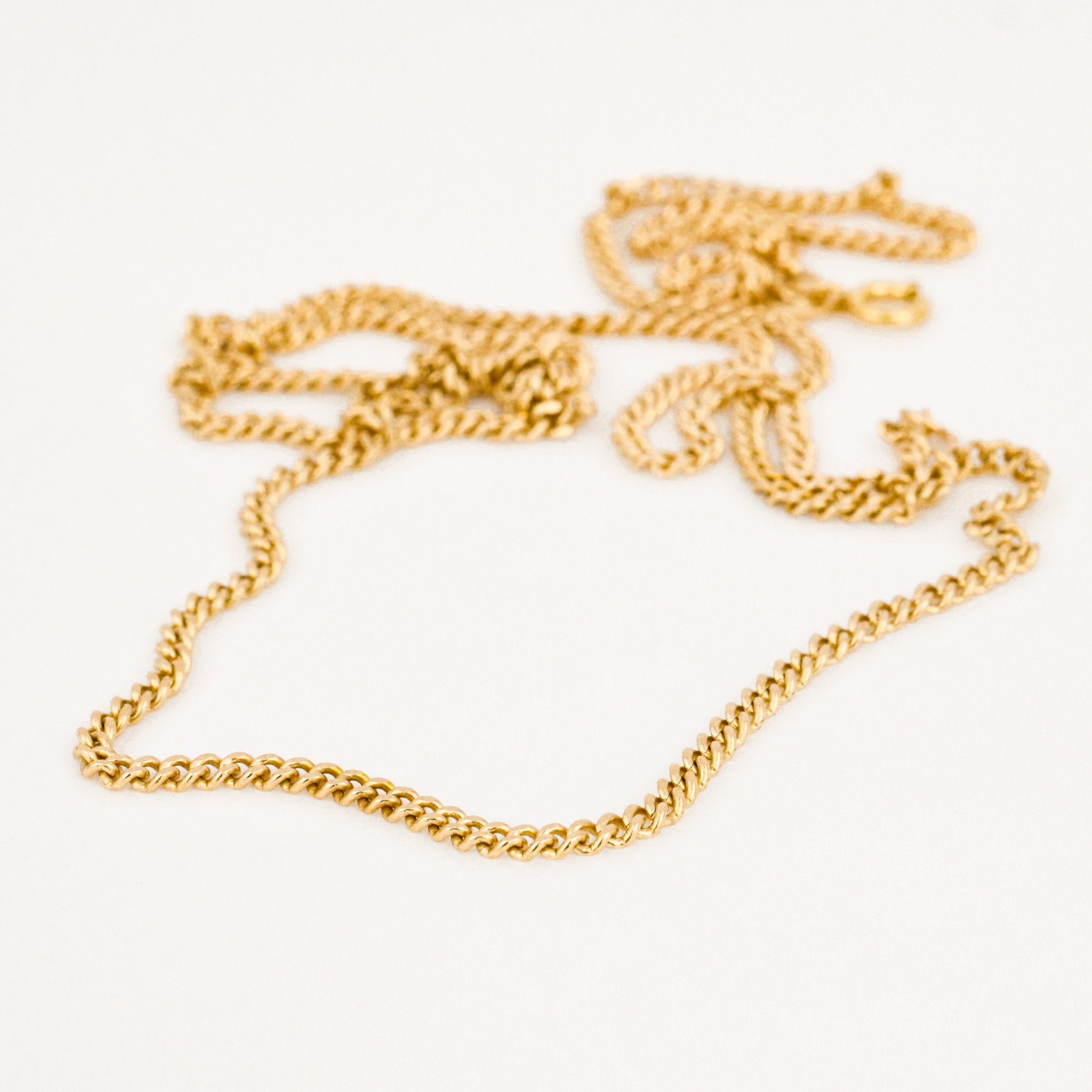 vintage gold 22.25" Curb Chain Necklace 