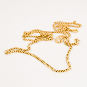 vintage gold 22.25" Curb Chain Necklace 