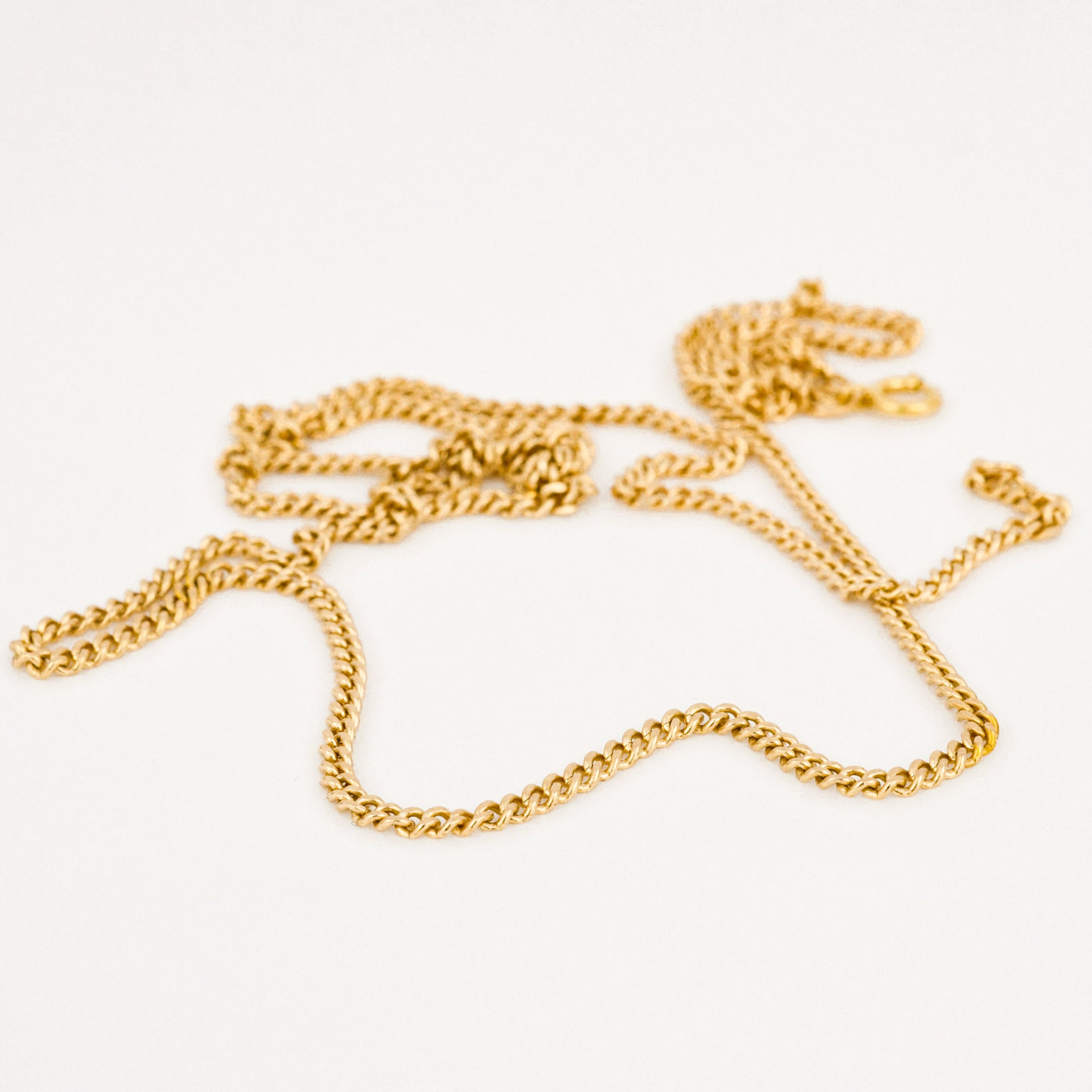 vintage gold 22.25" Curb Chain Necklace 