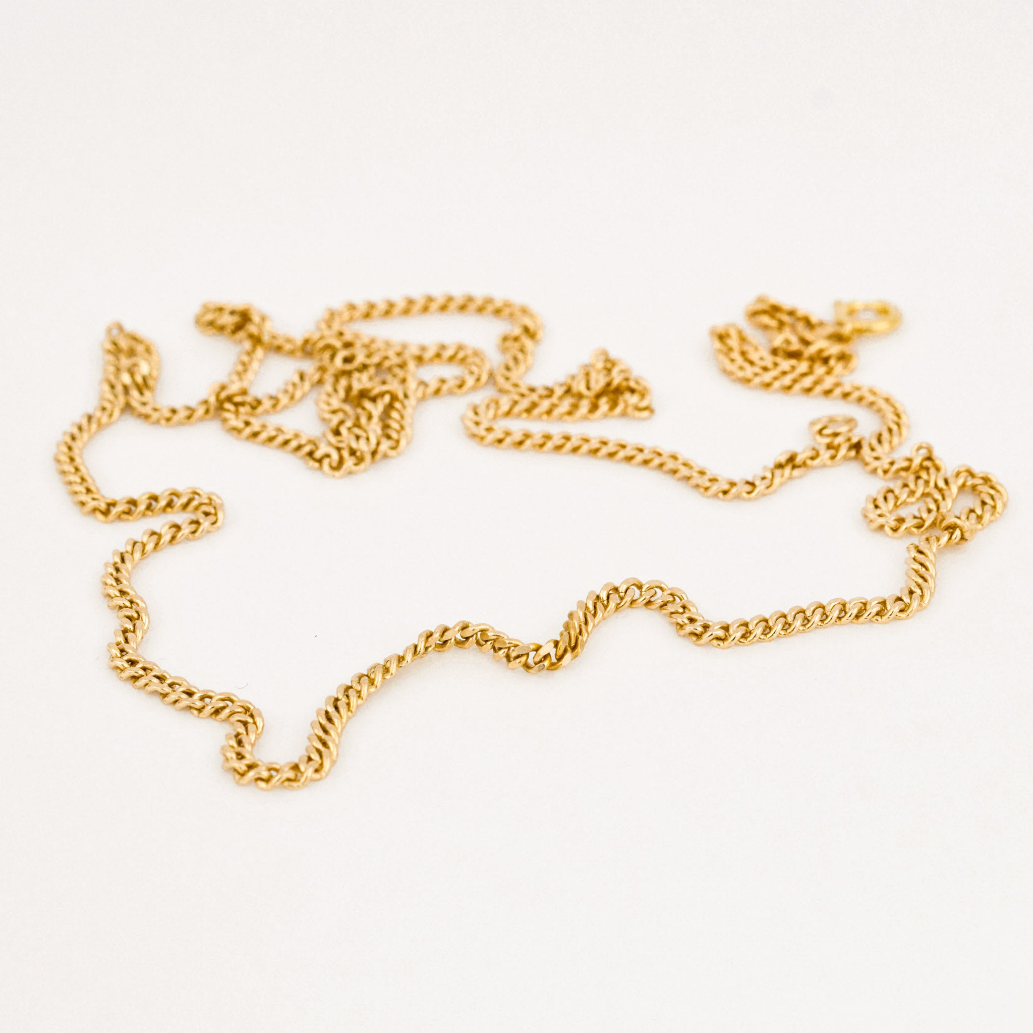 vintage gold 22.25" Curb Chain Necklace 
