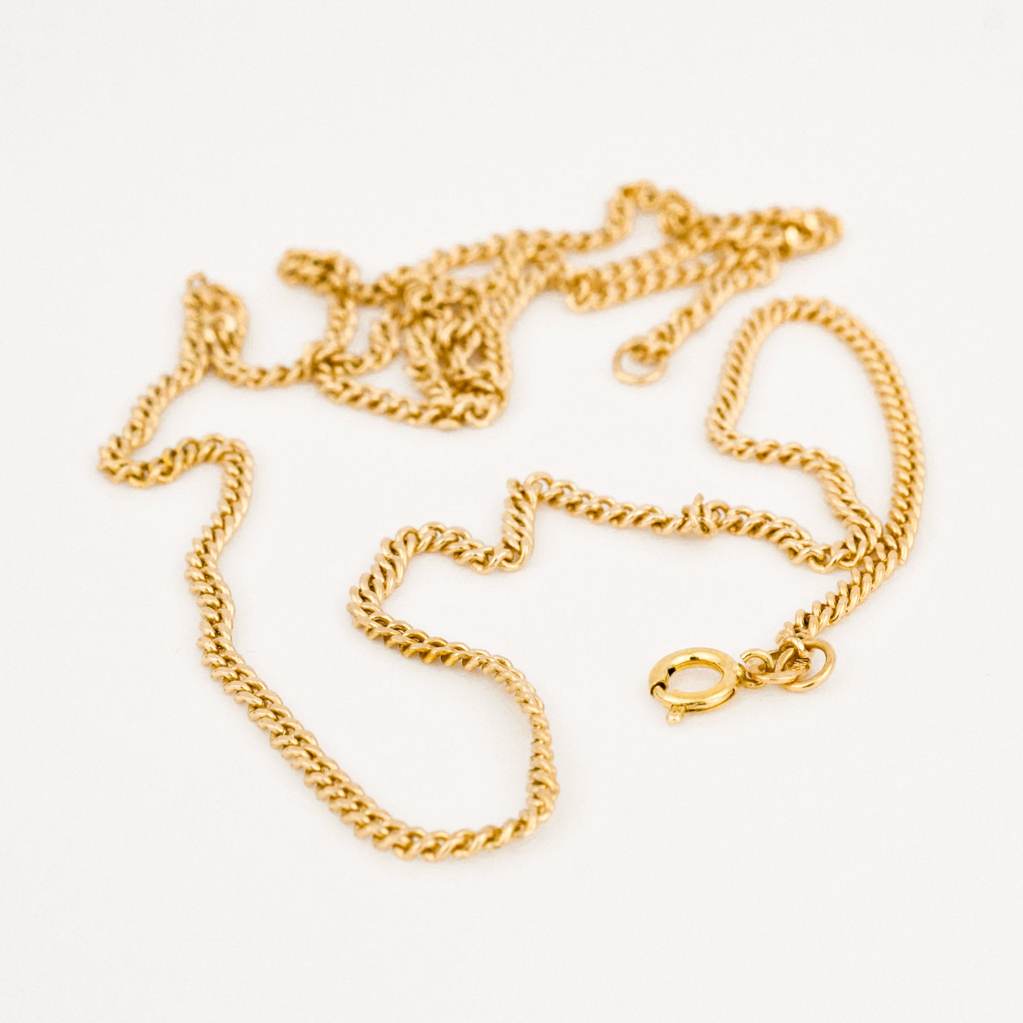 vintage gold 22.25" Curb Chain Necklace 