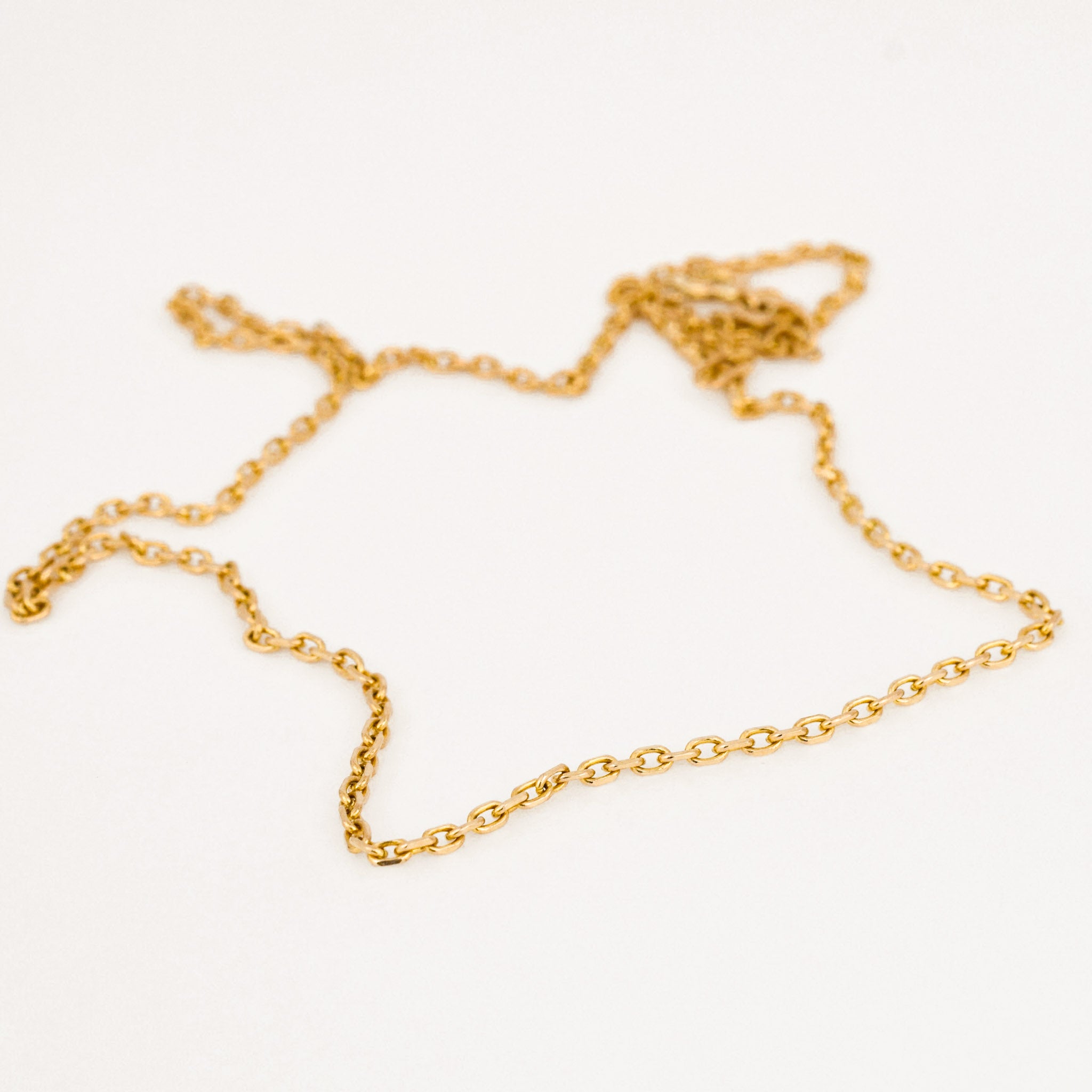 vintage gold cable link chain necklae