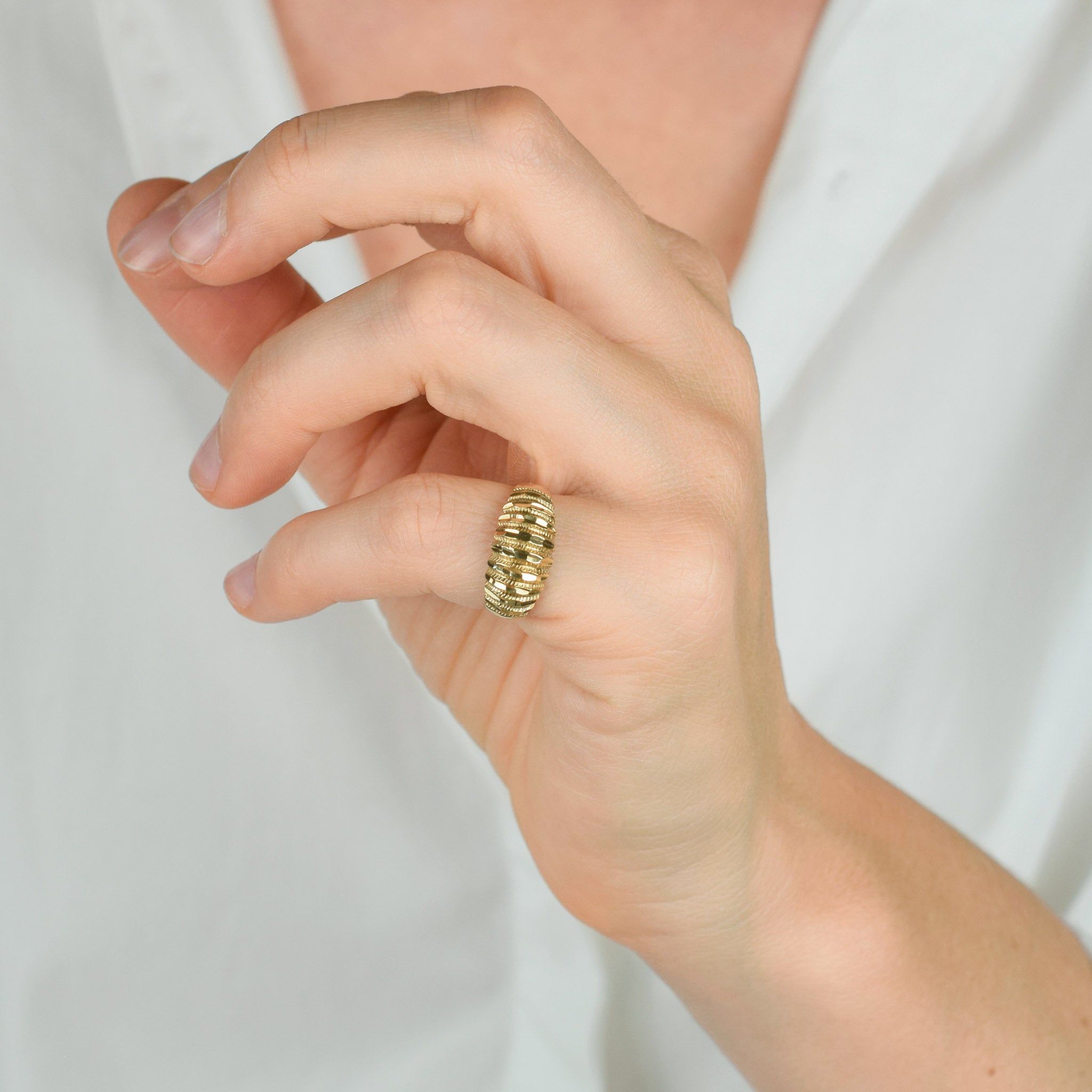 Multi-Finish Dome Ring
