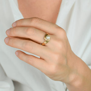 Pearl and Diamond Ring