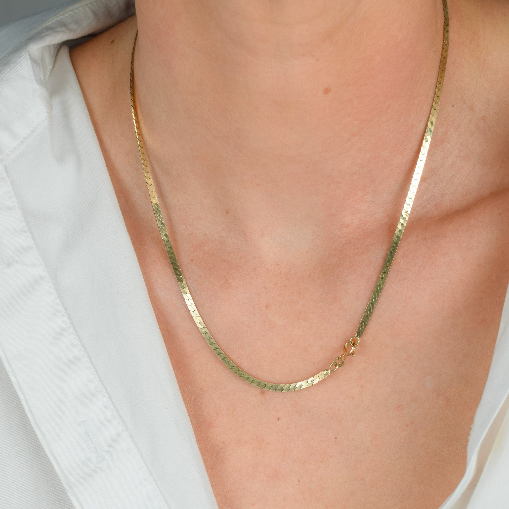 vintage 18.25" Herringbone Chain 