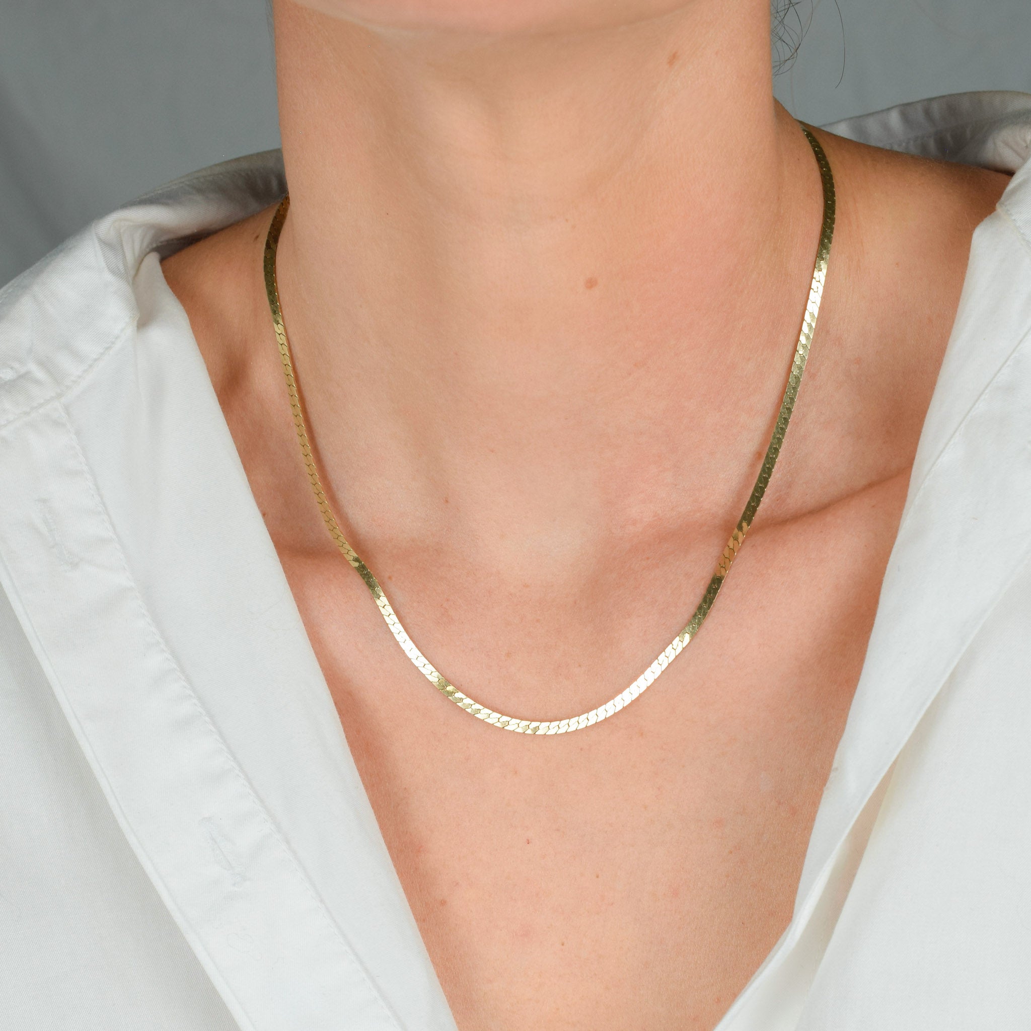 vintage 18.25" Herringbone Chain 