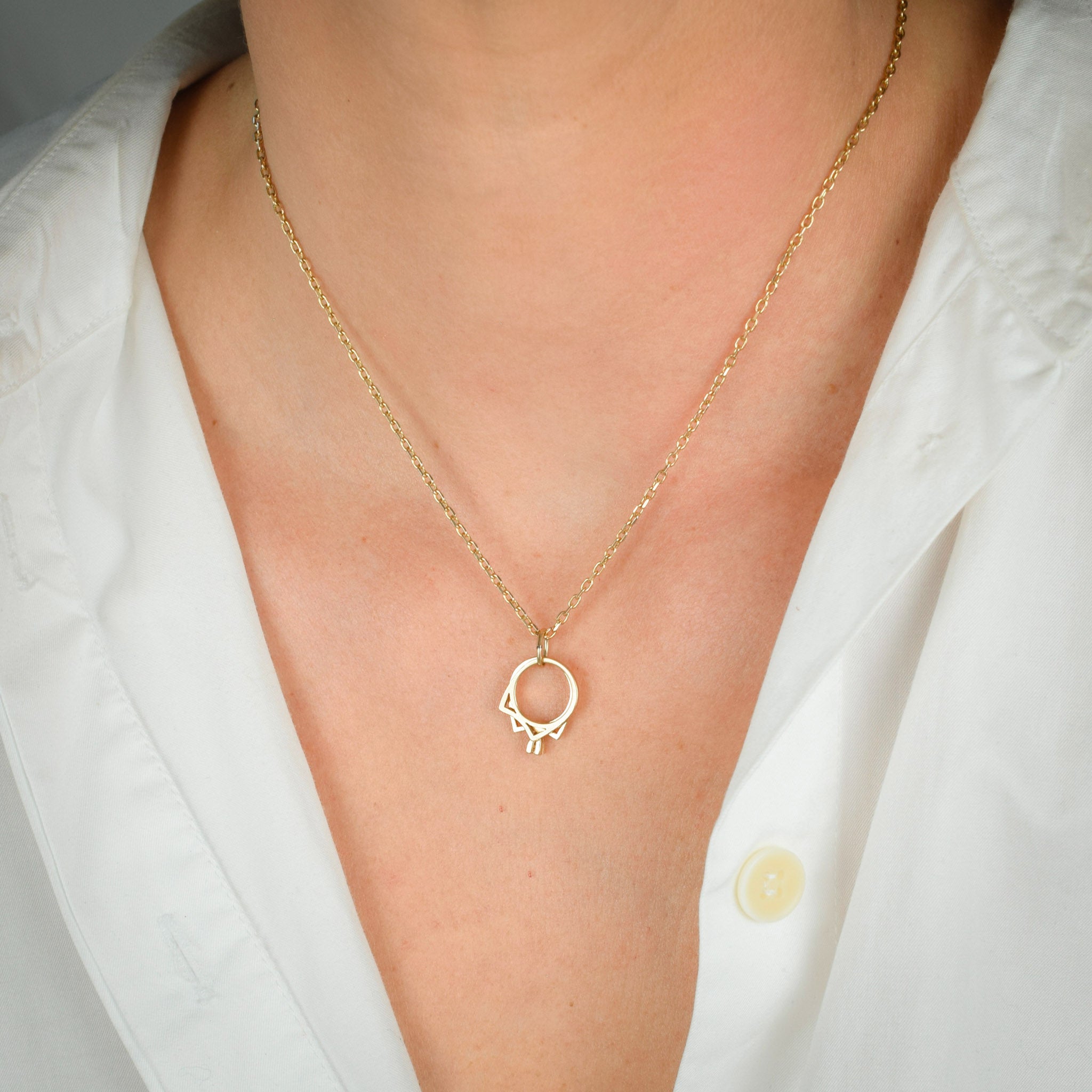 vintage gold wedding ring charm