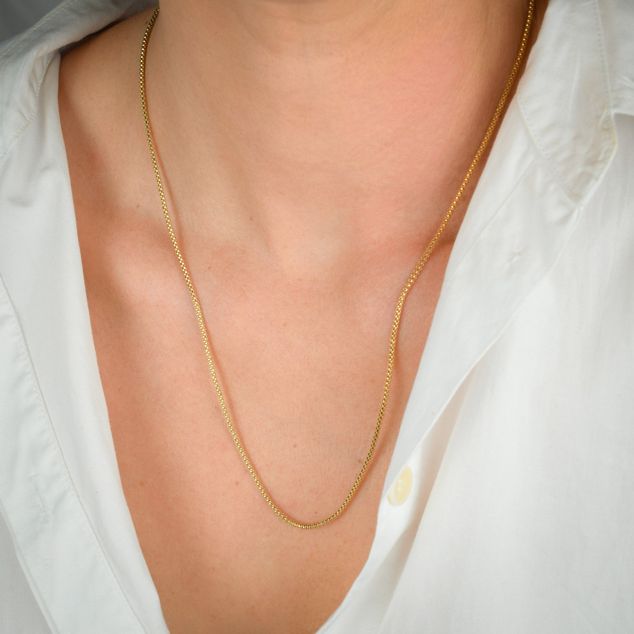 vintage 22" Wheat Link Necklace 