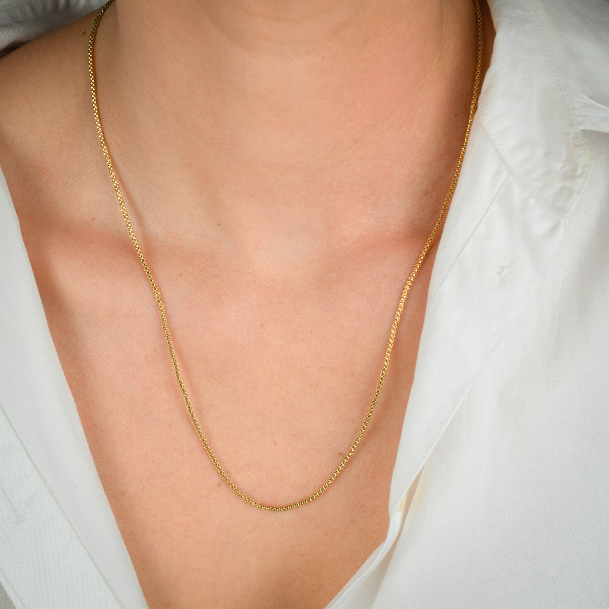 vintage 22" Wheat Link Necklace 