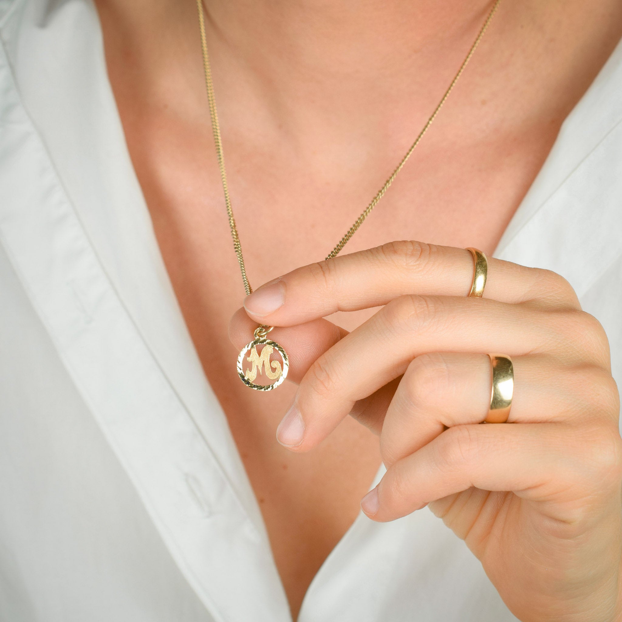 Circular 'M' Charm