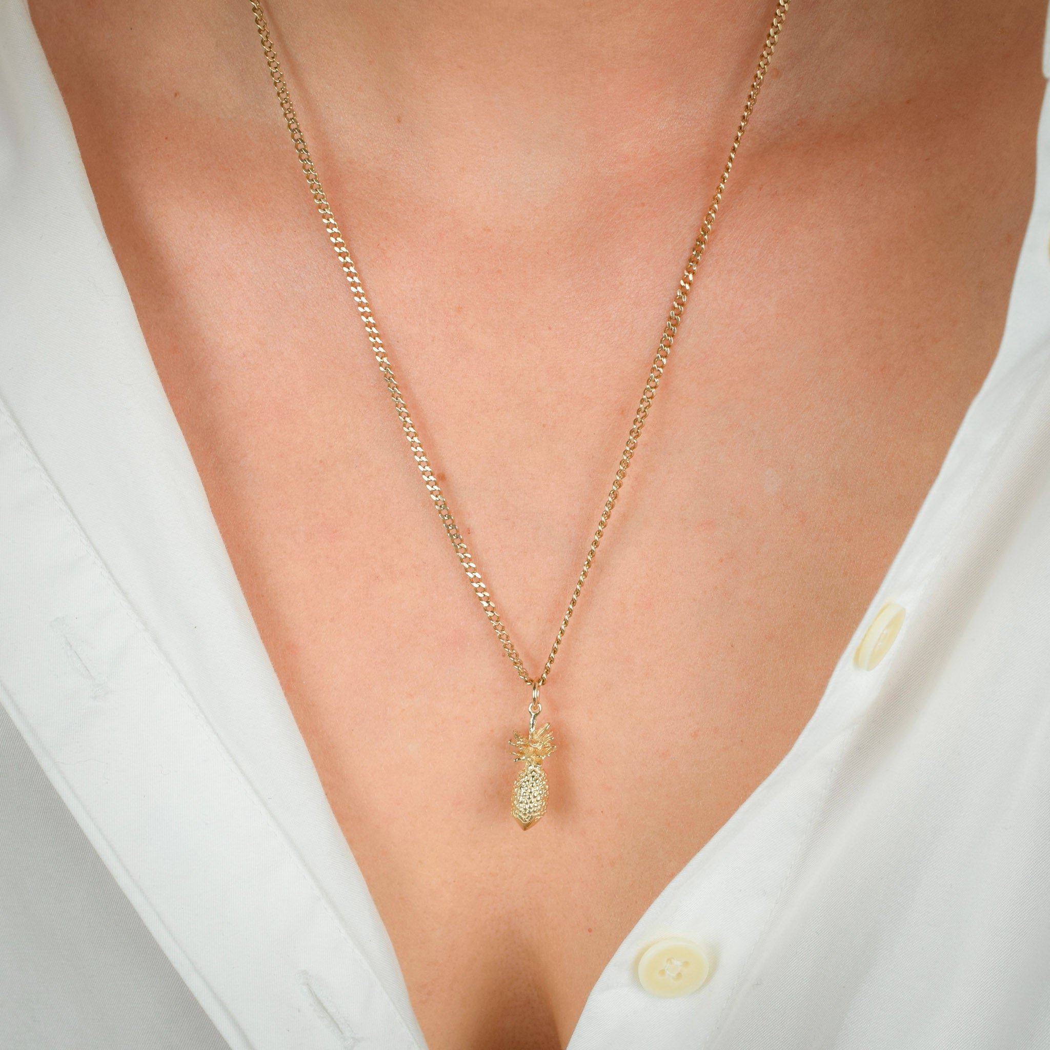 vintage gold Pineapple Pendant 