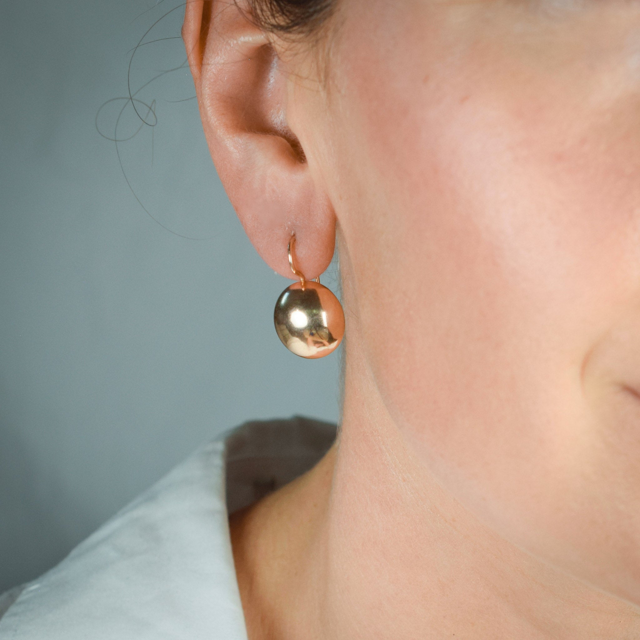 Retro Circular Drop Hoops