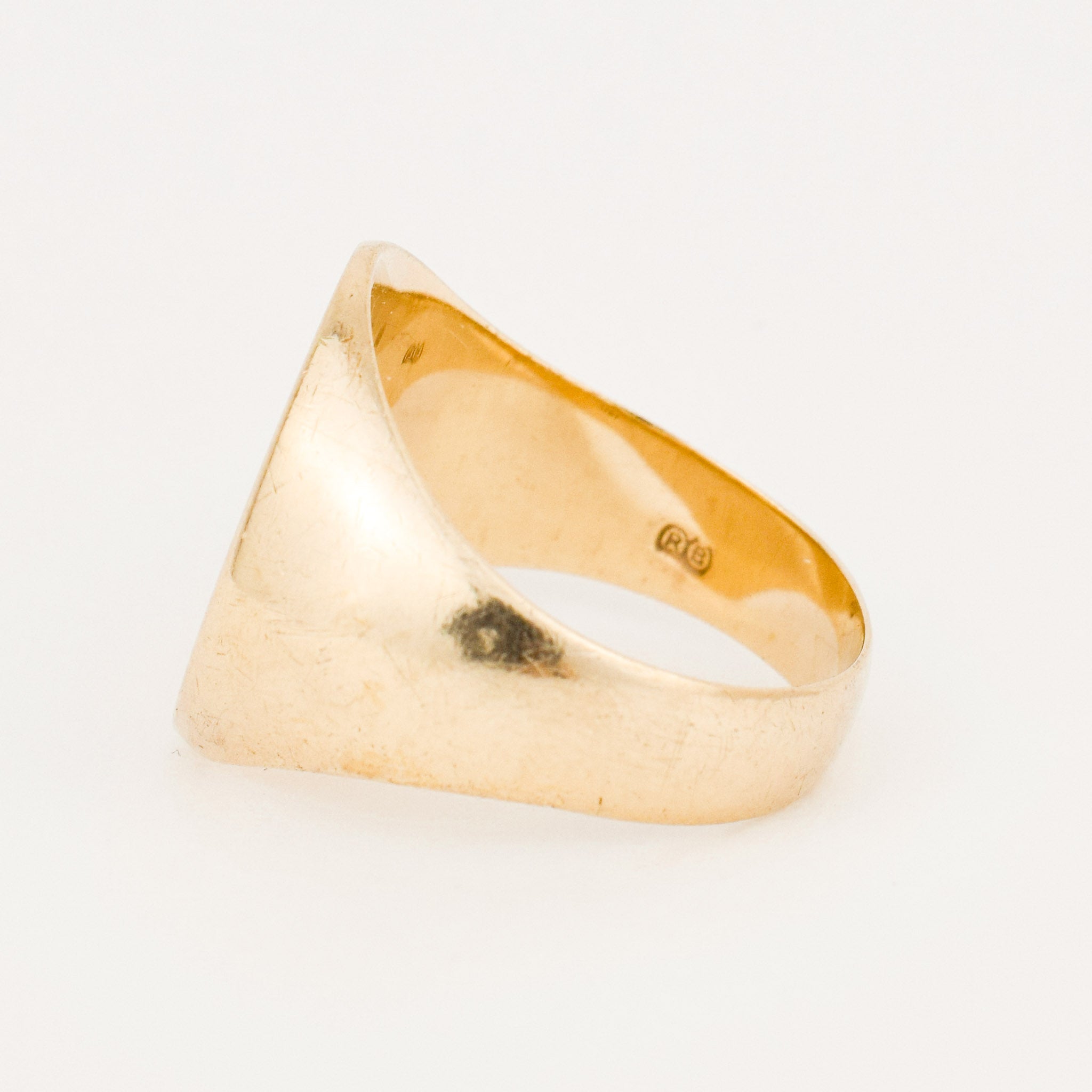 vintage gold 'h' signet ring