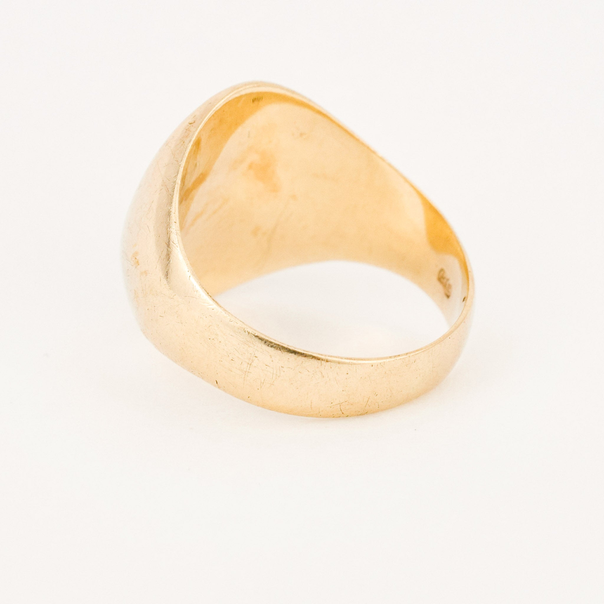 vintage gold 'h' signet ring