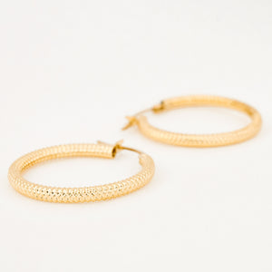 vintage gold beaded hoop earrings