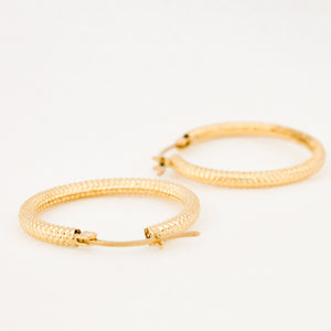 vintage gold beaded hoop earrings