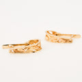 vintage gold floral hoop earrings