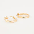 vintage gold smooth hoop earrings