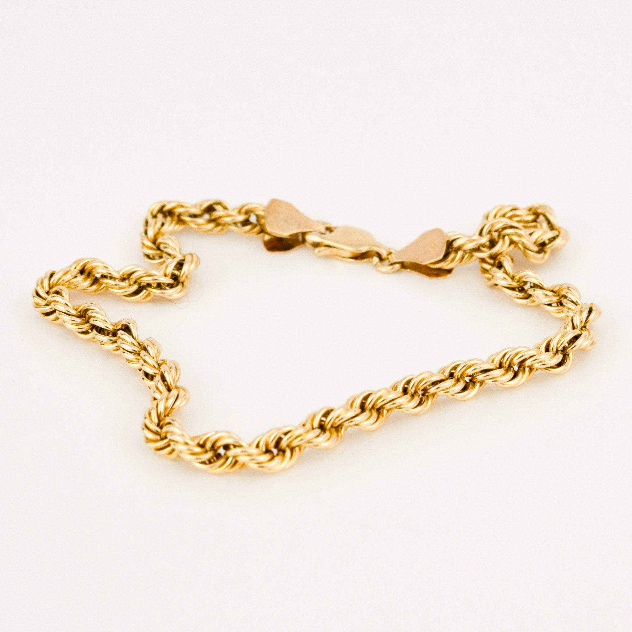 vintage gold rope chain bracelet 