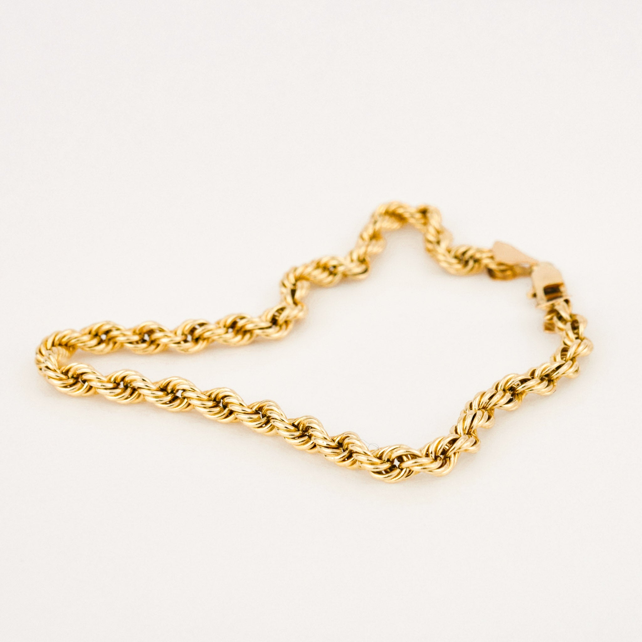 vintage gold rope chain bracelet 