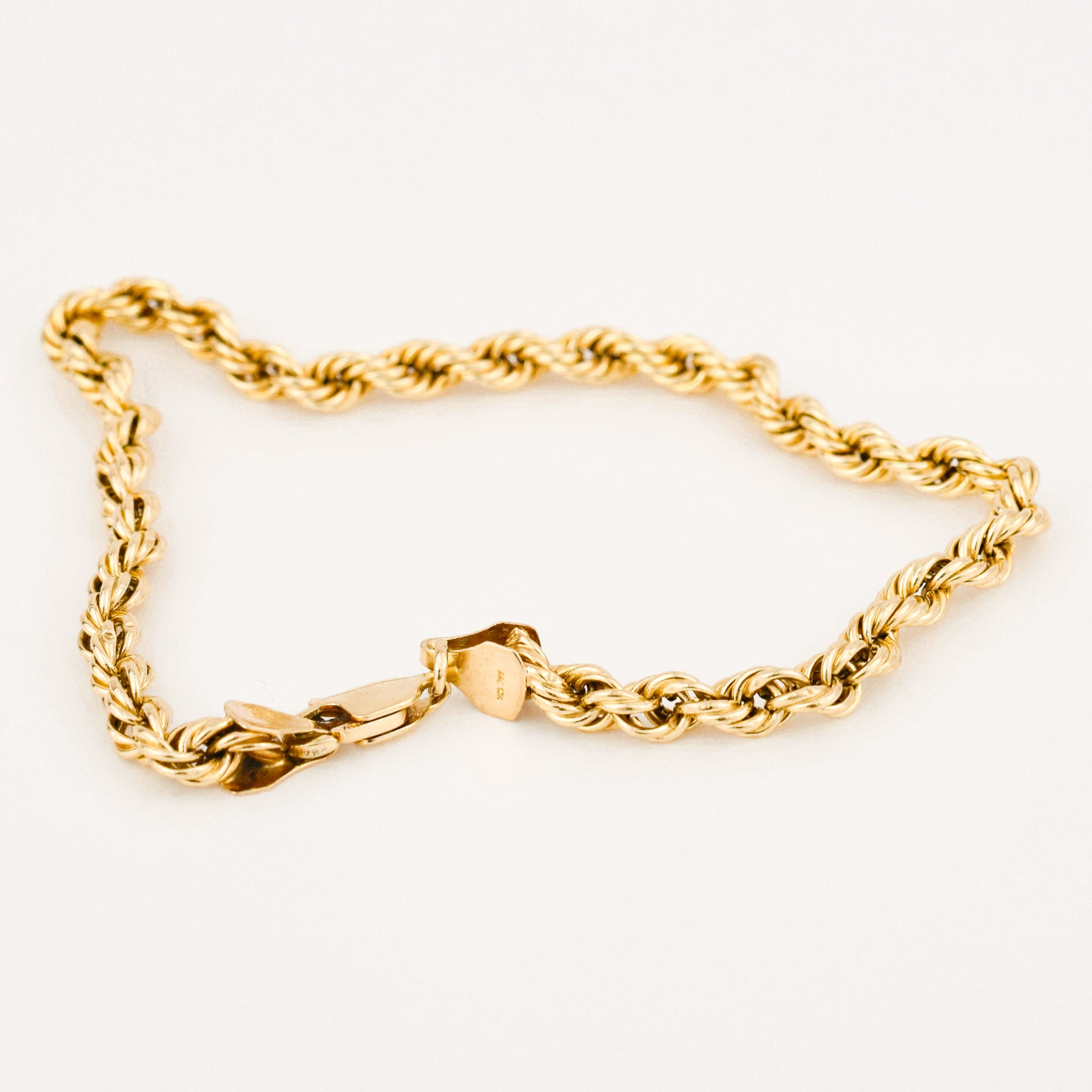vintage gold rope chain bracelet 
