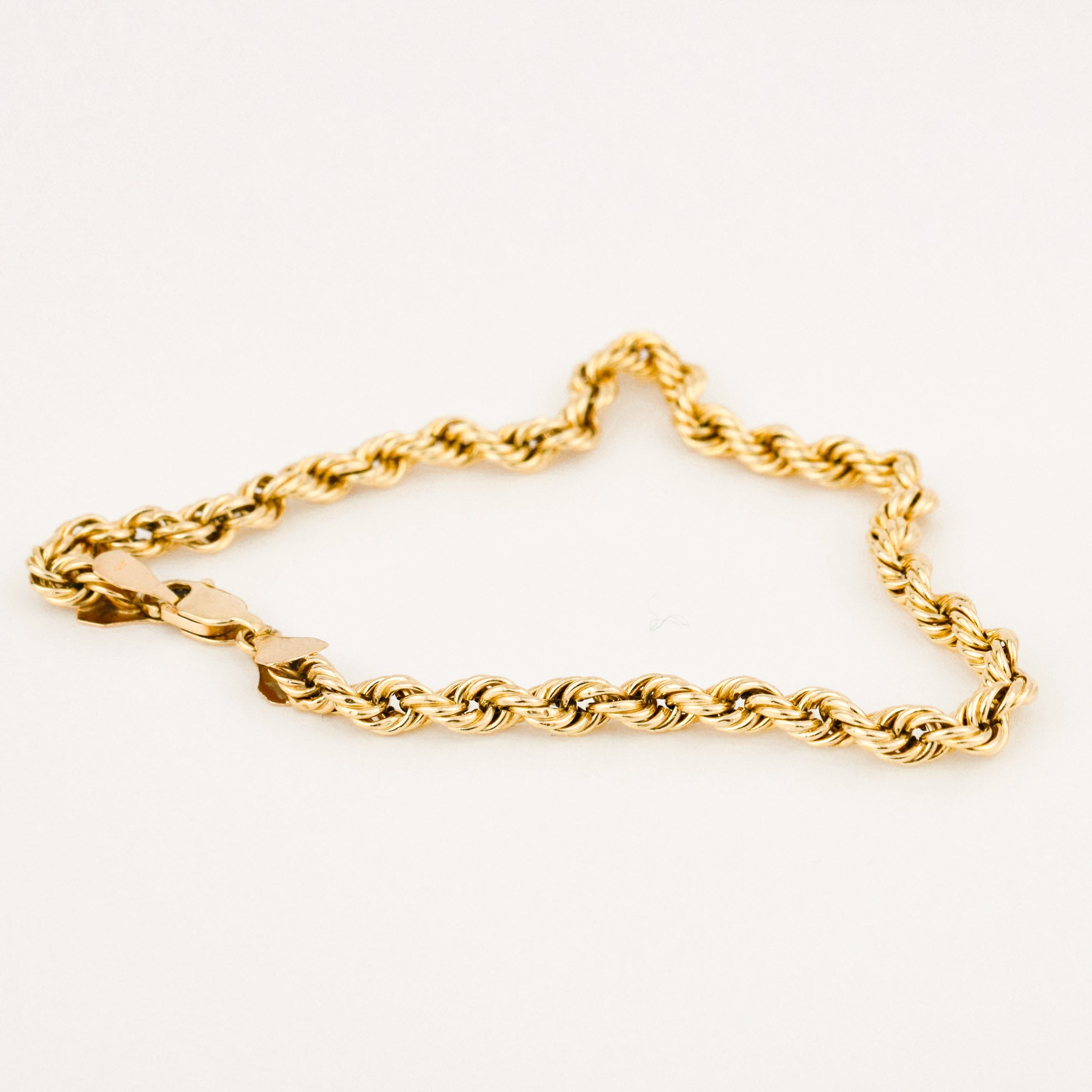 vintage gold rope chain bracelet 