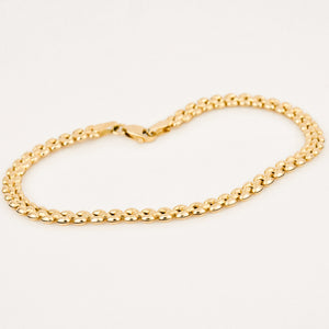 vintage gold puffy gate link bracelet 