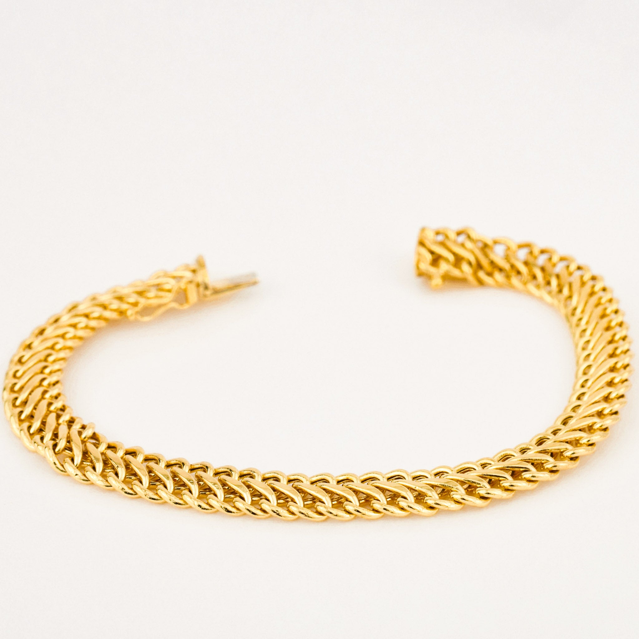 vintage gold double curb bracelet 