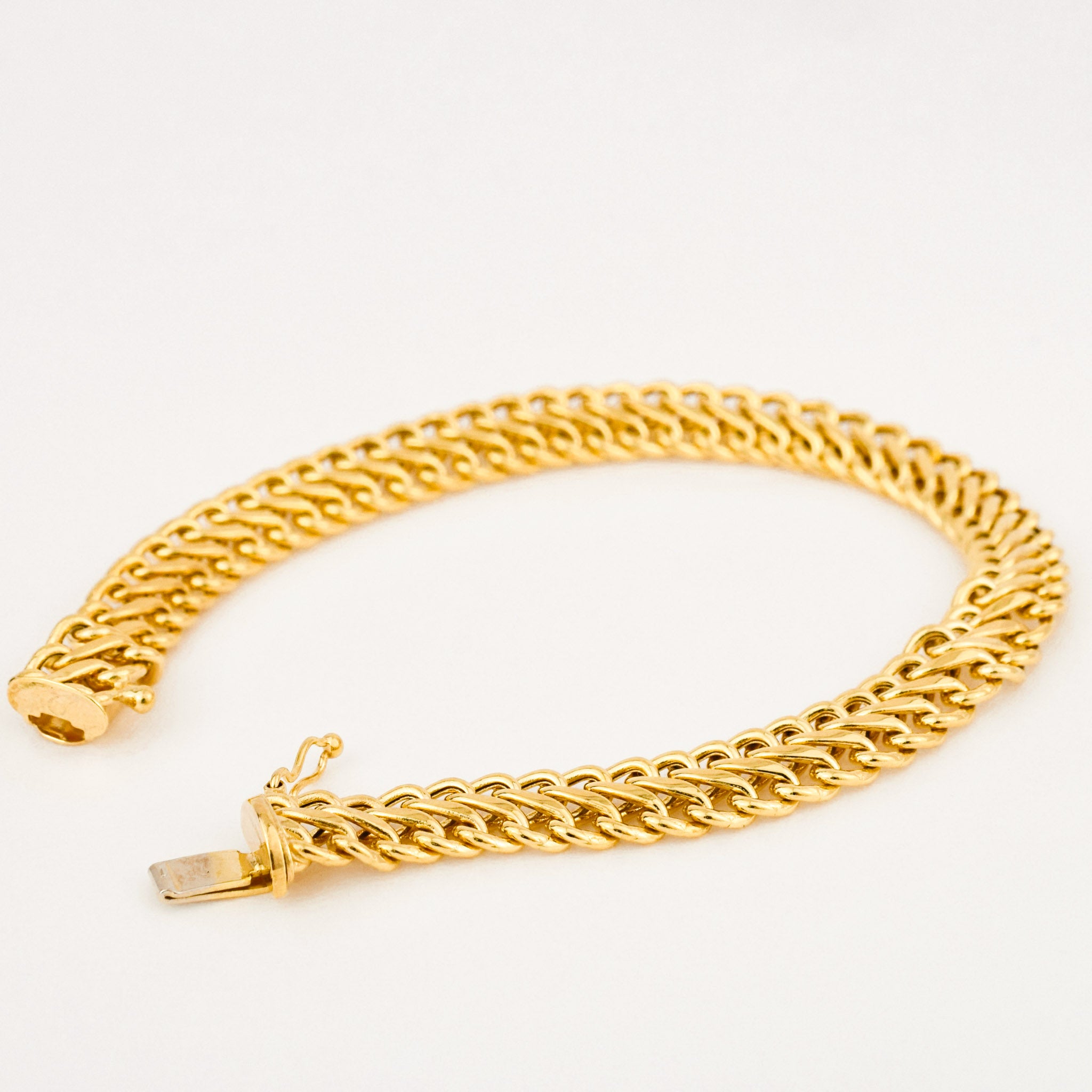 vintage gold double curb bracelet 