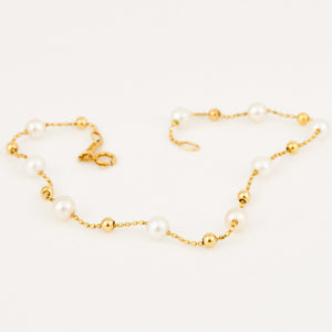 vintage gold pearl bracelet 